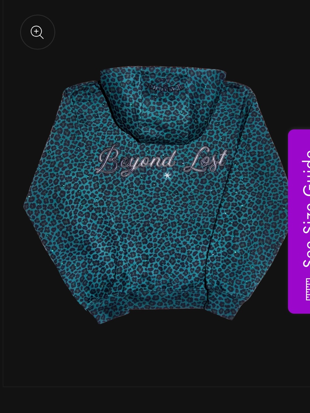 Beyond Lost Crystal Leopard Prairie Green Hoodie - XL